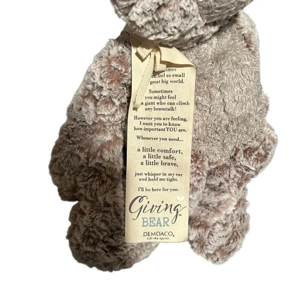 ❗️SOLD❗️Demdaco Gray and Brown Giving Bear - Picture 5 of 6